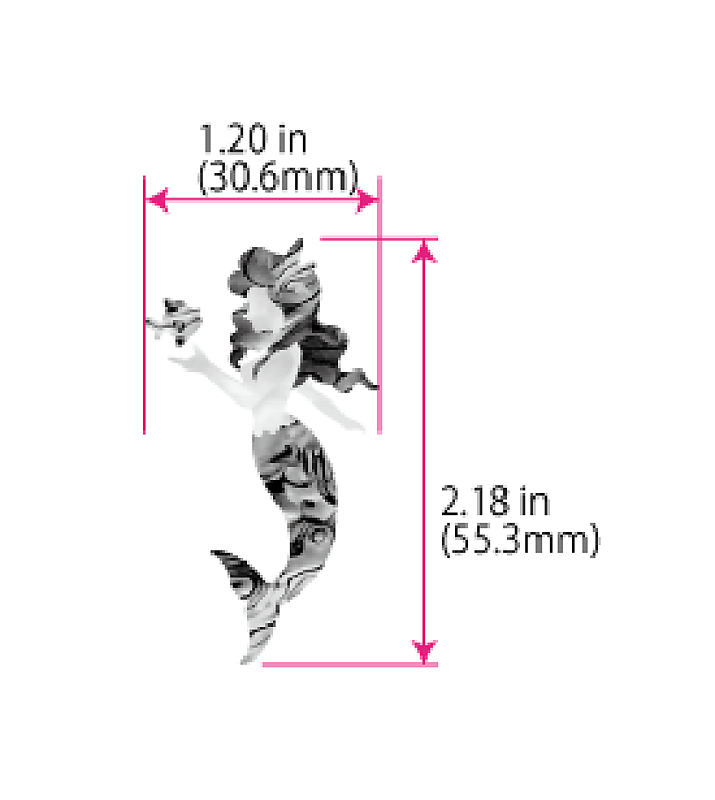 UK-272LM-N Inlay Stickers, Little Mermaid
