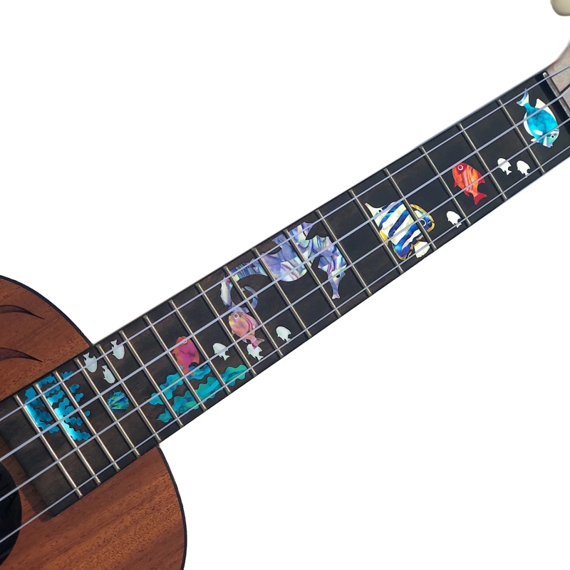 UKF-258SS-S Inlay Stickers, Fret Mark-Ukulele Small Sea World