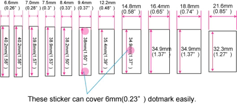 FB-101J-BP Inlay Stickers, Bass Block Fret Markers