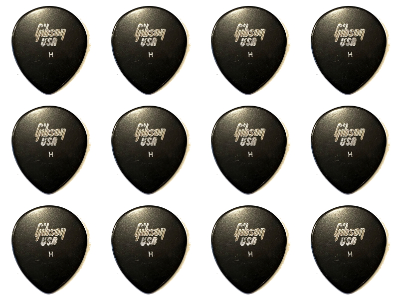 Gibson USA 358 Teardrop-Plektrum Vintage Heavy 12 Stück