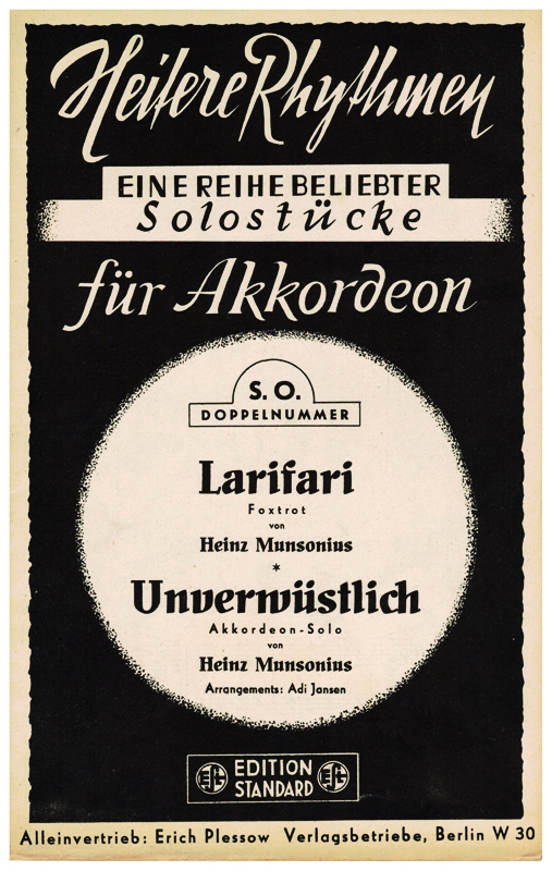 Heitere Rhythmen für Akkordeon, Gitarre, Schlagzeug, Baß und Violine