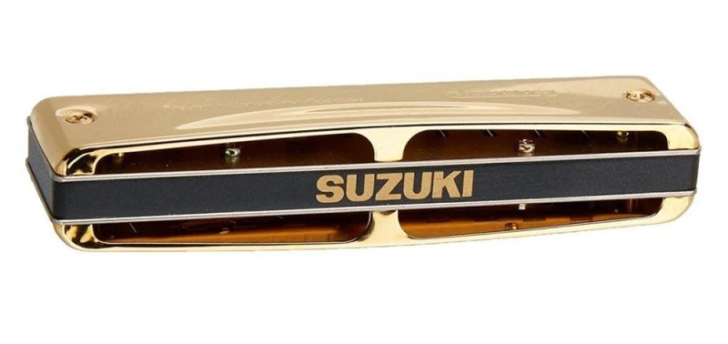 Suzuki Promaster MR-350GV Gold Valved Mundharmonika in G