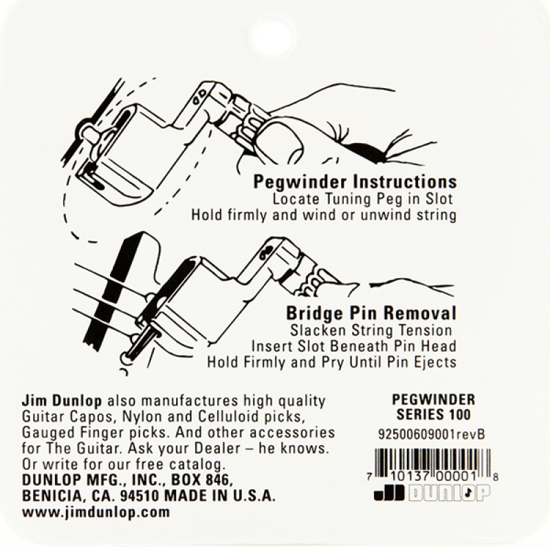 Jim Dunlop pegwinder Seitenkurbel